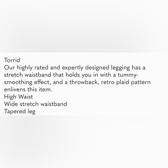 Torrid 2X Retro Plaid Premium Leggings - Picture 10 of 10